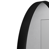 Овальное зеркало в чёрной металлической раме «Прометей»S 81 см